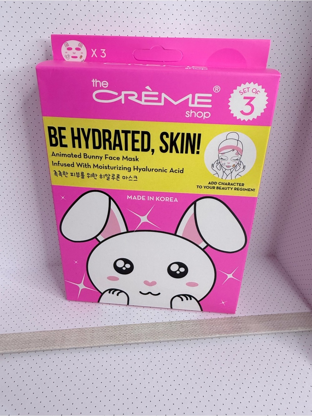 The Crème Shop Pink Bunny Hydrating Face Mask - Set of 3